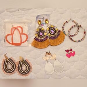 Statement & Boho Earring Bundle – 6 Pairs!